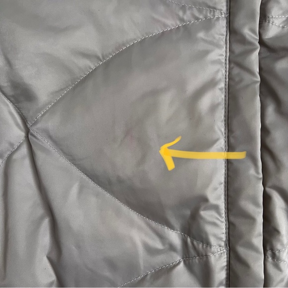 North Face Women’s Medium 550 White Quilted Puffer Jacket Zip Front Goose Down - Picture 7 of 12